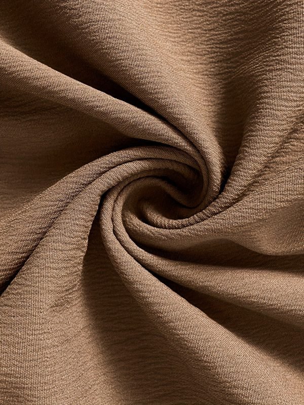 21efae0ff32f21f3dcbeb8802c9ba6fb-1 Women's Elegant Skirt, Plus Size Solid Button Decor Elastic High Rise Ruffle Hem Swing Maxi Skirt