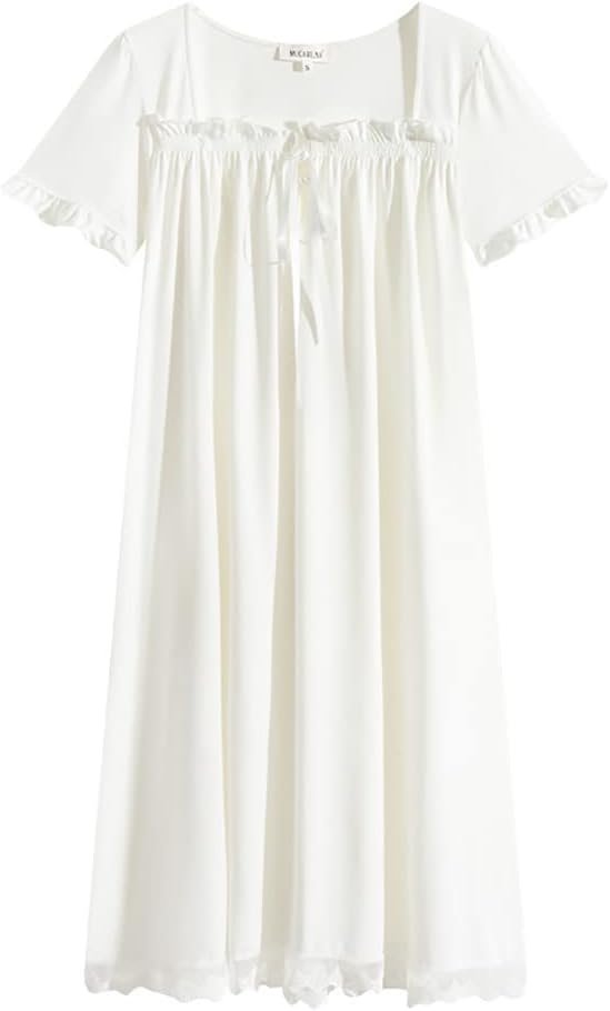41-07K84hcL._AC_SL1001 Cotton Nightgown for Women Vintage Palace Sleepwear