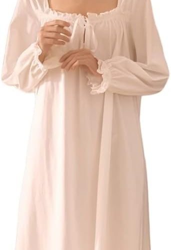 41IeH5JGbXL._AC_SL1001 Cotton Nightgown for Women Vintage Palace Sleepwear