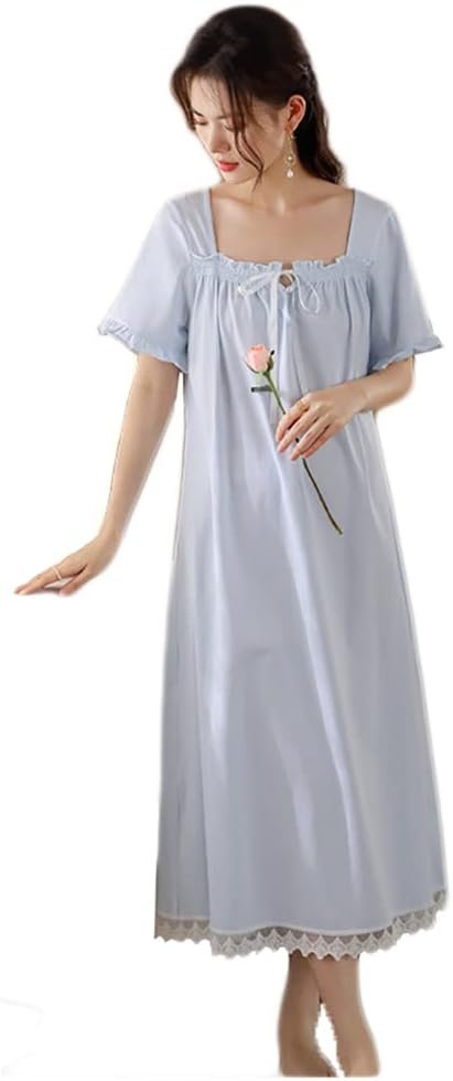 41SWSdqk5jL._AC_SL1001 Cotton Nightgown for Women Vintage Palace Sleepwear