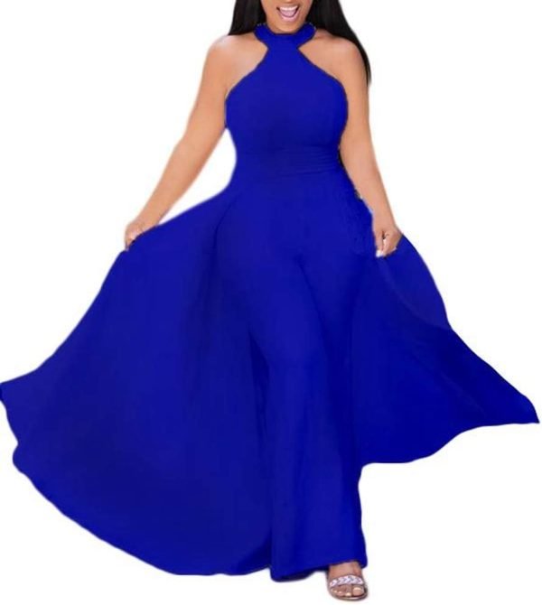 514tPZTw2nL._AC_SL1025 Patchwork Overlay Embellished Plain Women's Jumpsuit High-Waist Woman Romper