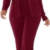 518aG8CVX7L._AC_SL1500 Womens Two Piece Blazer Outfits Long Sleeve Slim Fit Jacket with Long Pants Suit Set for Work