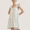 51PP2soBAGL._AC_SL1200 Womens Ruffle Nightgown Cotton Sleeveless Nightdress Soft Printed Night gown with Pockets