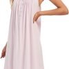 51nYZP9sY3L._AC_SL1500 Cotton Nightgown for Women Sleeveless Loungewear Comfy Soft Sleepwear Long Sleepdress Loose Full Length Nightdress