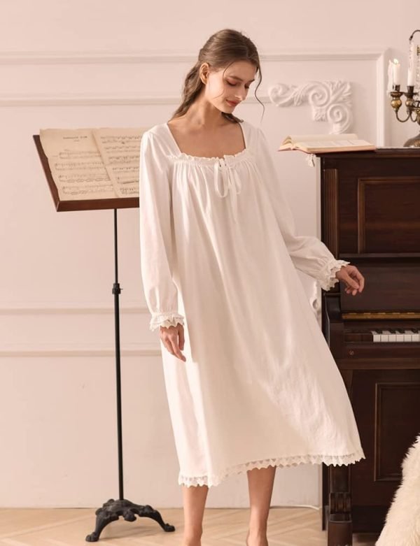 51yGFb5leaL._AC_SL1001 Cotton Nightgown for Women Vintage Palace Sleepwear