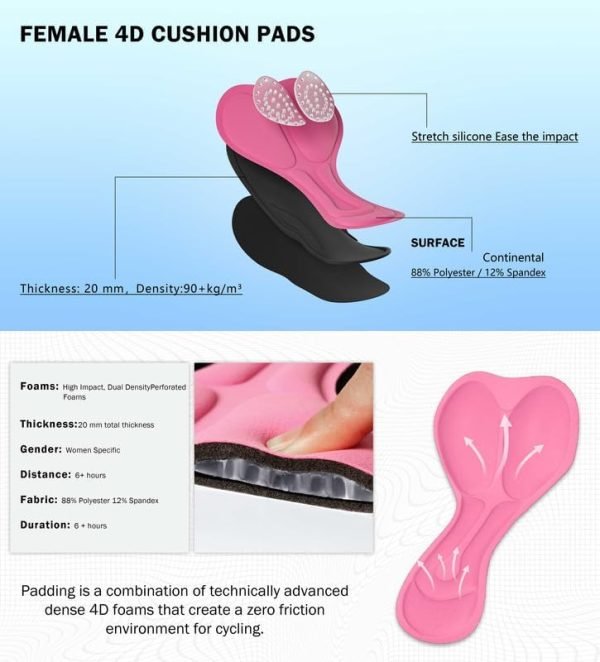 51zxSvV0jqL._AC Women's Cycling Skirts 4D Padded Bike Shorts with Pockets High Waist Biking Skort for Road Mountain Bicycle Riding