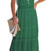 61-JjltStlL._AC_SL1500 Womens Summer Spaghetti Strap Sleeveless High Waist Beach Long Maxi Sun Dress