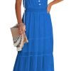611aK3wu5xL._AC_SL1500 Womens Summer Spaghetti Strap Sleeveless High Waist Beach Long Maxi Sun Dress