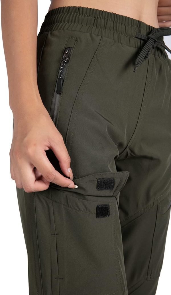 619cGHtDA-L._AC_SL1500 Women's Athletic Hiking Cargo Joggers Pants Outdoor Workout Lightweight Quick Dry UPF 50 Zipper Pockets