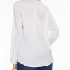 Womens Satin Solid Blouse Bow Tie Neck Button Down Shirts Long Sleeve Office Work Blouses Dressy Tops for Ladies Casual