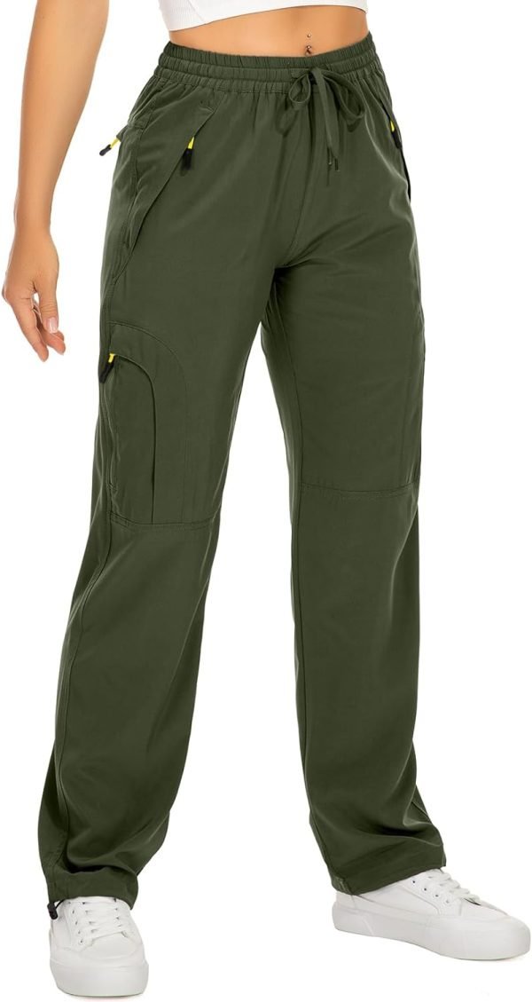 61FIRrIuBNL._AC_SL1500 Womens Hiking Pants Quick Dry UPF 50 Travel Golf Pants Lightweight Camping Work Cargo Pants Zipper Pockets