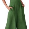ANRABESS Women's Summer Wide Leg Linen Jumpsuits Dressy V Neck Sleeveless Casual Pants Rompers 2024 Vacation Beach Outfits
