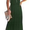 61FjH8bZICL._AC_SL1500 Womens Summer Spaghetti Strap Sleeveless High Waist Beach Long Maxi Sun Dress