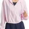 61JDHLSf1eL._AC_UL1500 Women's UPF 50+ UV Sun Protection Cropped Jackets Athletic Running Workout Shirts Zip Up Hoodie Outdoor Jackets