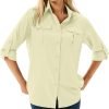 61QEuMDKAUL._AC_SL1500 Women's UPF 50 Long Sleeve UV Sun Protection Safari Shirts Outdoor Quick Dry Fishing Hiking Travel Shirts