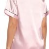 61YRSf7O5BL._AC_SL1500 Womens Silk Satin Pajamas Set Button Down Pj Sets Short Sleeve Sleepwear Set S-XXl