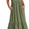 61_4FWFjhoL._AC_SL1500 ANRABESS Women's Summer Casual Sleeveless V Neck Swing Dress Fit & Flare Flowy Tiered Maxi Beach Sundress with Pockets