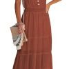 61lV12grwXL._AC_SL1500 Womens Summer Spaghetti Strap Sleeveless High Waist Beach Long Maxi Sun Dress