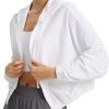 61qhkDrTvxL._AC_UL1500 Women's UPF 50+ UV Sun Protection Cropped Jackets Athletic Running Workout Shirts Zip Up Hoodie Outdoor Jackets