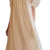61vGVkk8-RL._AC_SL1500 Women's Lace  Nightgown Long Sleeve Sleepwear Nightdress