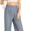 61vul8O7fxL._AC_SL1500 Women's Casual Striped High Waisted Wide Leg Pants Elastic Waist Loose Fit Trousers