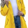 71BuqYVzrWS._AC_SL1500 Rain Jacket Women Striped Lined Hooded Lightweight Raincoat Outdoor Waterproof Windbreaker