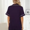 71ghx8LDhcL._AC_SL1500 Womens Pajama Sets Short Sleeve Sleepwear Soft Button Down Nightwear Lounge Pj Set XS-XXL