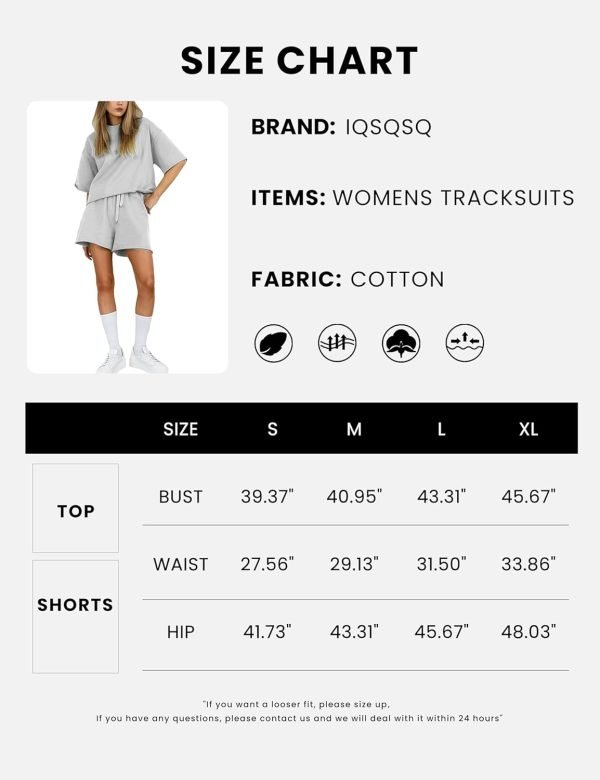 71hvICVp1GL._AC_SL1500 Women's 2 Piece Outfits Lounge Sets Crew Neck Short Sleeve Pullover Tops High Waisted Shorts Tracksuits