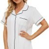 71iRu07u7yL._AC_SL1500 Womens Pajama Sets Short Sleeve Sleepwear Soft Button Down Nightwear Lounge Pj Set XS-XXL