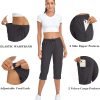 71ixpodJJKL._AC_SL1500 Women's Hiking Cargo Capri Pants Lightweight Quick Dry Joggers Outdoor Casual Travel Capris with Zipper Pockets