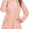 71jfgIMYO-L._AC_SL1500 Rain Jacket Women Striped Lined Hooded Lightweight Raincoat Outdoor Waterproof Windbreaker