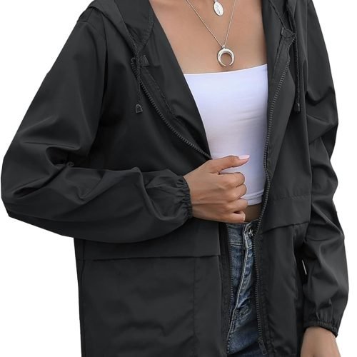 71s3vOgoe6L._AC_SL1500_8a9e8ae9-6939-4874-8ead-ce545e96544e Women's Raincoats Windbreaker Rain Jacket Waterproof Lightweight Outdoor Hooded Trench Coats S-XXL