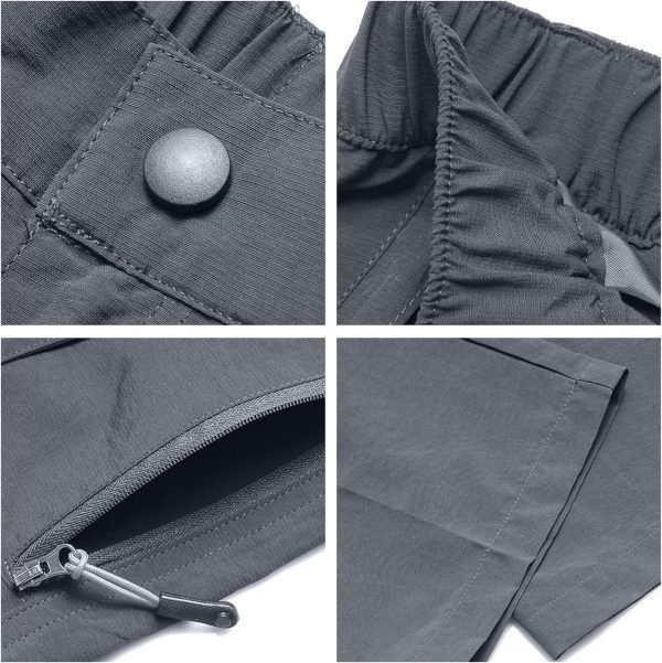 Women's Hiking Pants Convertible Quick Dry Stretch Lightweight Zip-Off Outdoor Fishing Travel Safari Pants