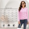 Women's Crew Neck Button Down Long Sleeve Solid Knit Classic Cardigan Sweater