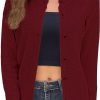 Women's Crew Neck Button Down Long Sleeve Solid Knit Classic Cardigan Sweater