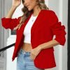 Womens Casual Blazers Long Sleeve Lapel Button Slim Work Office Blazer Jacket