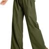 81i3j5sHleL._AC_SL1500 Women's Casual Striped High Waisted Wide Leg Pants Elastic Waist Loose Fit Trousers