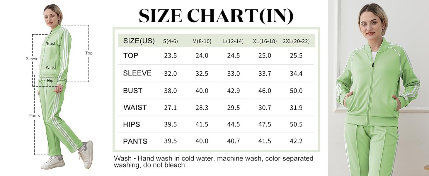 Women's Activewear Size Chart