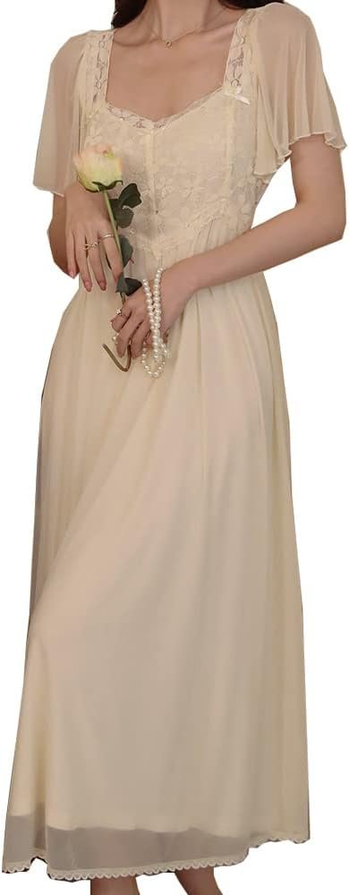 410h19qRypL._AC_SL1000 Womens Princess Nightdress  Sleepwear PJS Lounger Babydoll Chemises Sleepshirt Nighties