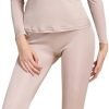 Womens Silk Long Underwear Mulberry Silk Long Johns Silk Thermal Underwear Sets Cold Weather Base Layer