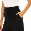 41Vn6rCdnbL._AC Wide Leg Stretchy Pants for Women Business Casual Pants Dress Pants with Pockets Self Tie Belted