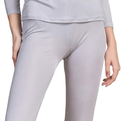 51-1u0enjGL._AC_SL1500 Womens Silk Long Underwear Mulberry Silk Long Johns Silk Thermal Underwear Sets Cold Weather Base Layer
