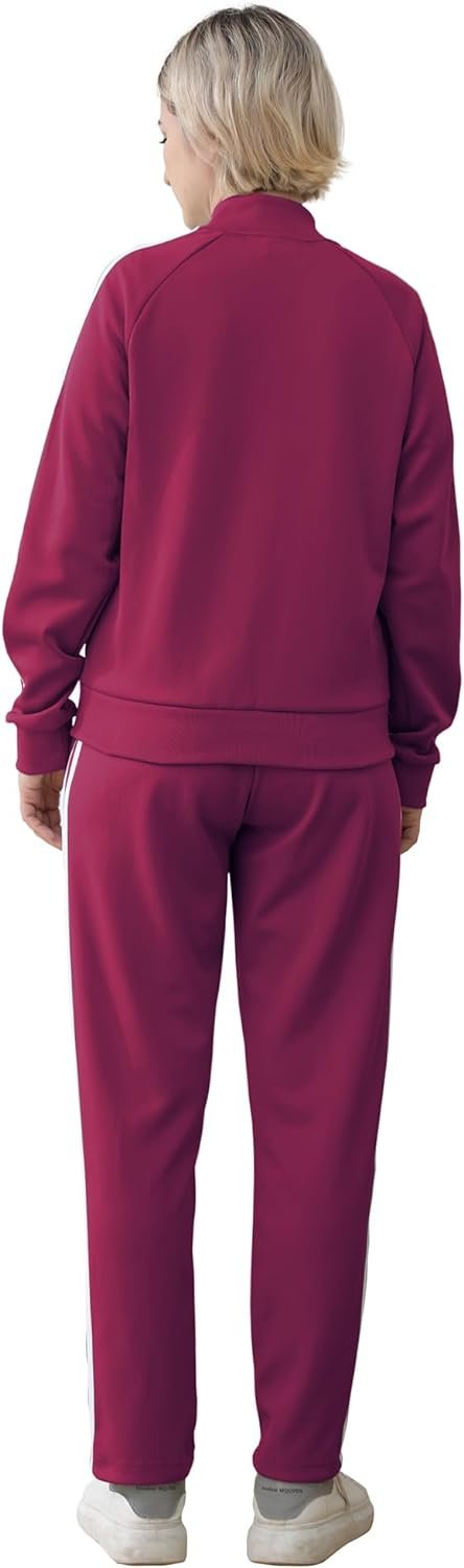 51-HFZ7fWyL._AC_SL1500 Tracksuit for Women 2 Piece Sweatsuit Outfits Long Sleeve Zip Up Lounge Jogging Suits
