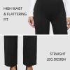 Wide Leg Dress Pants for Women Elastic High Waist Straight Leg Pants Business Casual Pull on Office Work Slacks