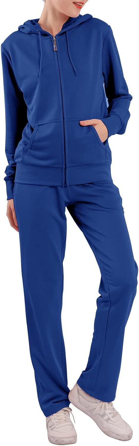 514MMNot83L._AC_SL1500 Womens Sweatsuits Set 2 Piece Jogging Suits Zip Hoodie Sweatpants Tracksuit Training Outfits