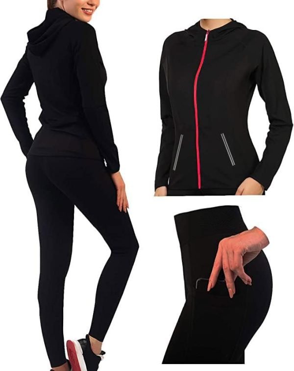 517I-RLk6QL._AC Active Wear Sets for Women -Workout Clothes Gym Wear TracksuitsYoga Jogging Track Outfit Legging Jacket 2 Pieces Set