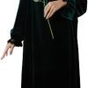 518g5bUEqwL._AC_SL1500 Women's Long Sleeve Nightgown Velvet Sleep Dress Ruffle Crew Neck Mid-length Nightdress