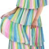 518oNaXF-RL._AC_SL1000 Women's Off The Shoulder Ruffles Summer Valentines Day Loose Casual Chiffon Long Party Beach Maxi Dress