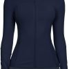 51B0l_YUQGL._AC_SL1500 Workout Jackets for Women Full Zip Athletic Running Track Jacket with Pockets Slim Fit Yoga Jacket with Thumb Holes
