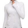 51IaVAeA3VL._AC_SL1500 Womens Sports Running Yoga Jacket Slim Fit Full Zip Track Jacket Turtleneck Workout Jacket
